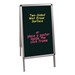 Black Wet Erase Sign Board w/ Aluminum Frame